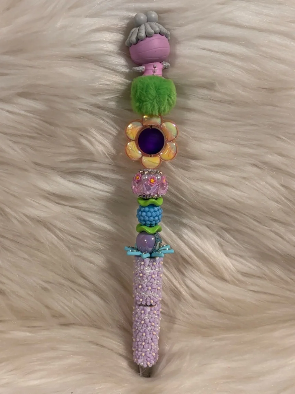 Disney Doorables Boo Beaded Pen Handcrafted